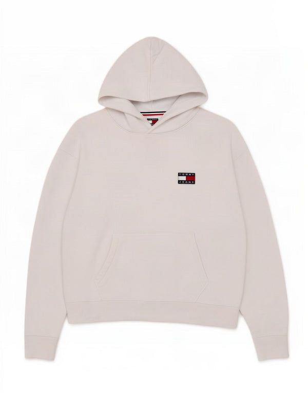 Tommy Hilfiger Pull à capuche surdimensionné pour femme UK 10 Petit Blanc
