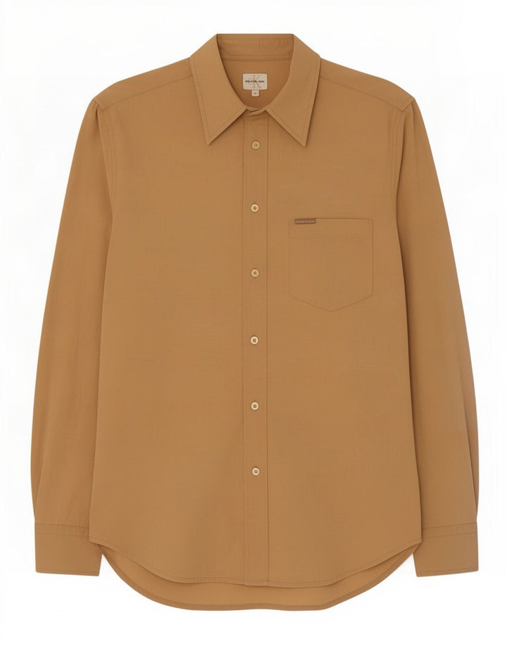 Calvin Klein Jeans Chemise Homme Coton Beige Moyen