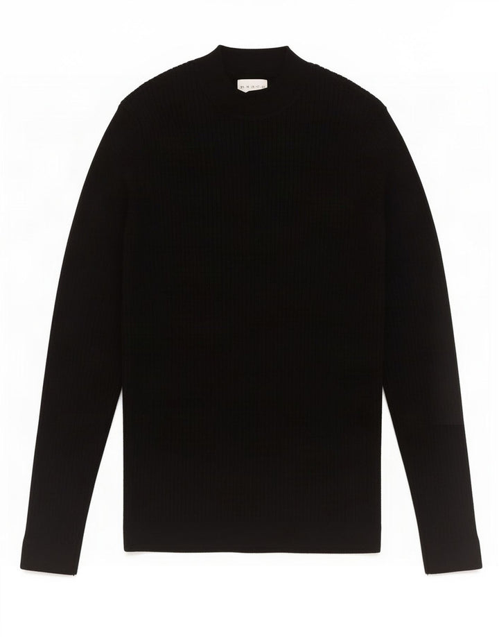 Zara Pull Col Roulé Homme Noir Moyen Viscose