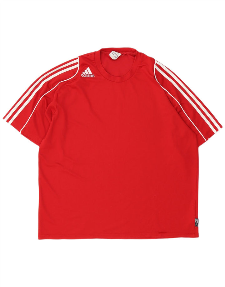 Adidas Hommes Climalite Graphic T-Shirt Top XL Rouge Polyester
