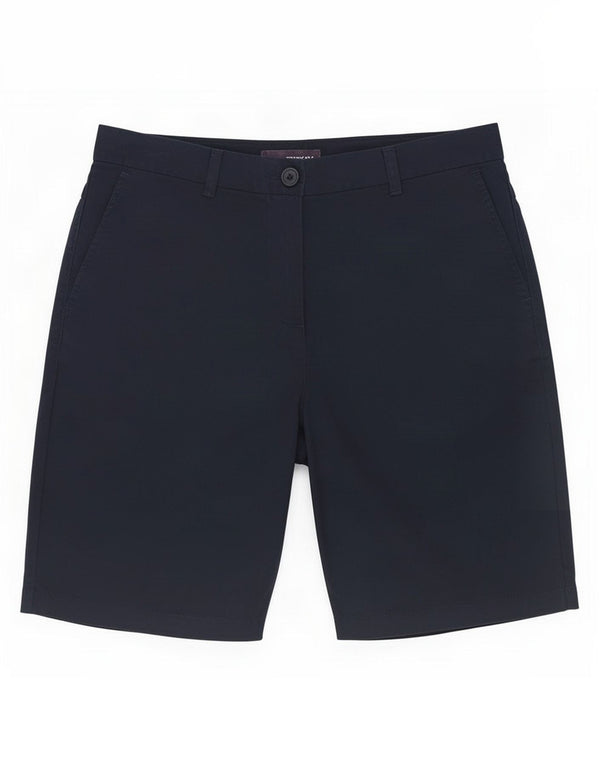 Marks & Spencer Short Chino Femme UK 10 Small W28 Bleu Marine Coton