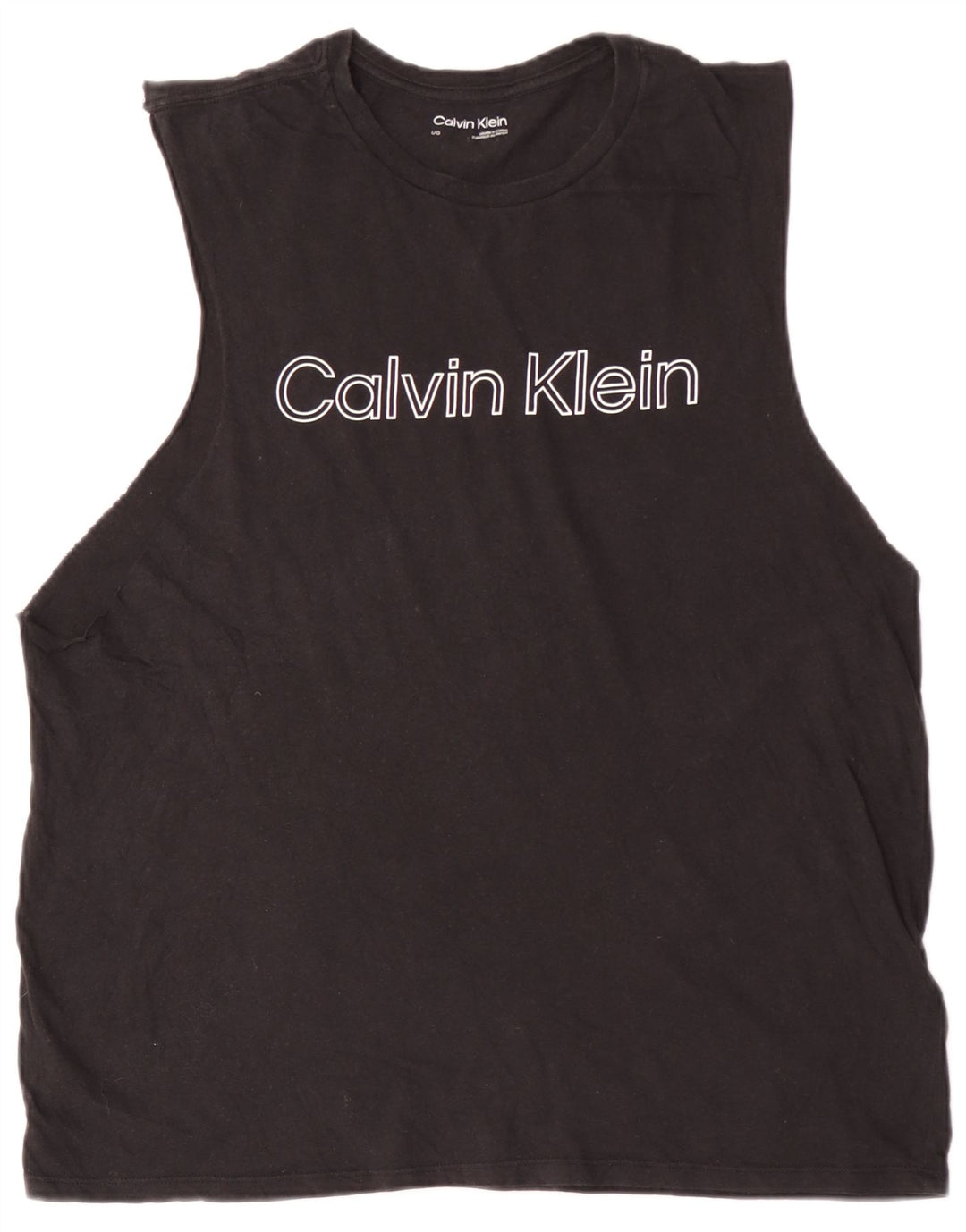 CALVIN KLEIN Débardeur Graphique Homme Large Noir Coton