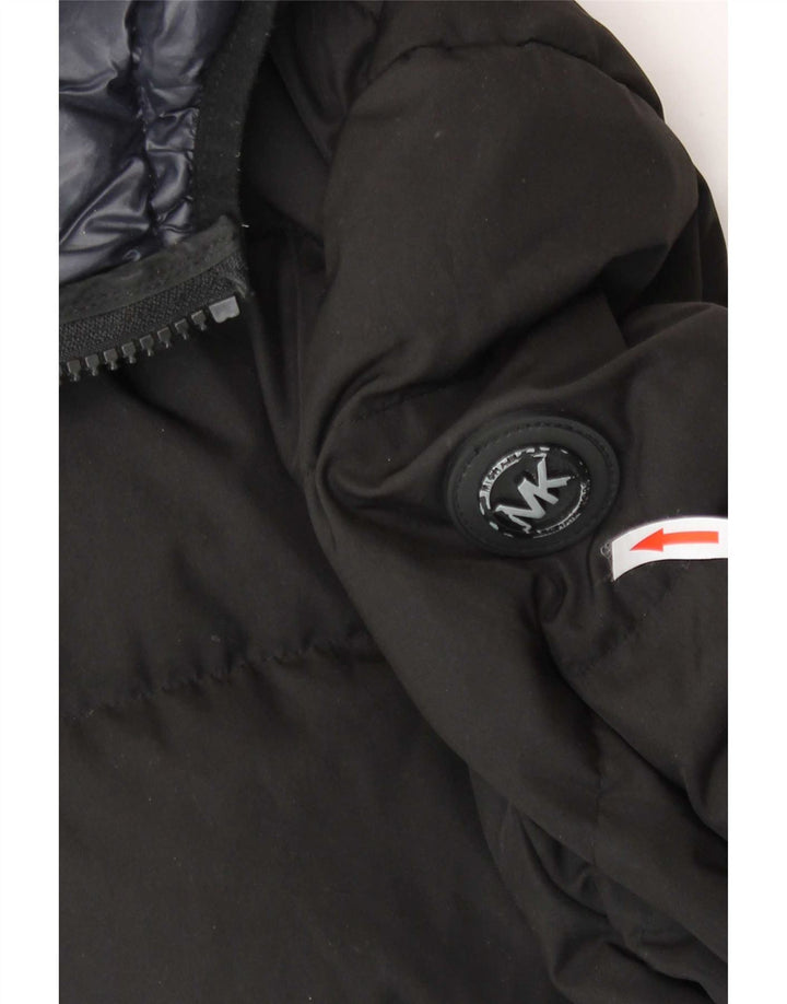 Michael Kors Veste matelassée à capuche pour homme UK 40 Large Noir Polyester