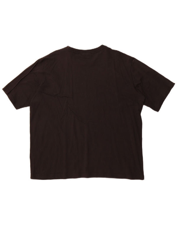 Sergio Tacchini T-shirt graphique pour femme UK 20 2XL Coton noir