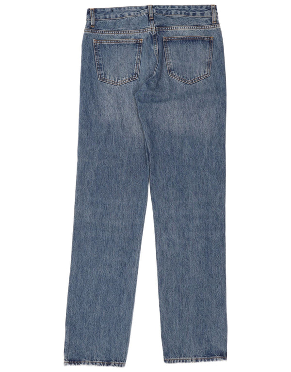Zara Jean droit femme EU 38 Small W28 L33 bleu coton
