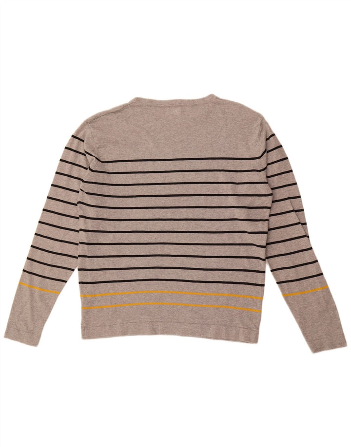 Jack & Jones Haut Homme Manches Longues 2XL Gris Rayé Coton