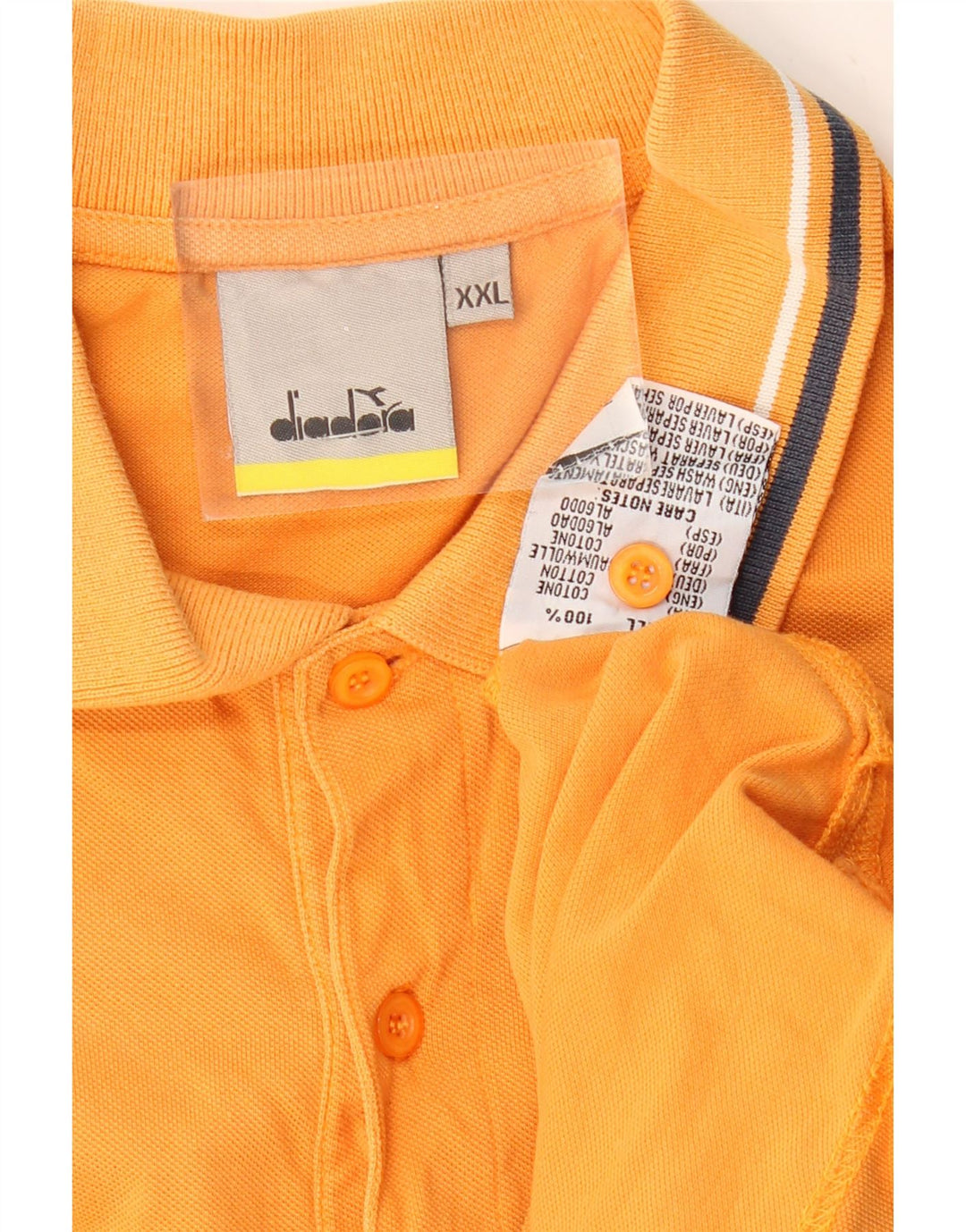 DIADORA Polo Homme 2XL Orange Coton