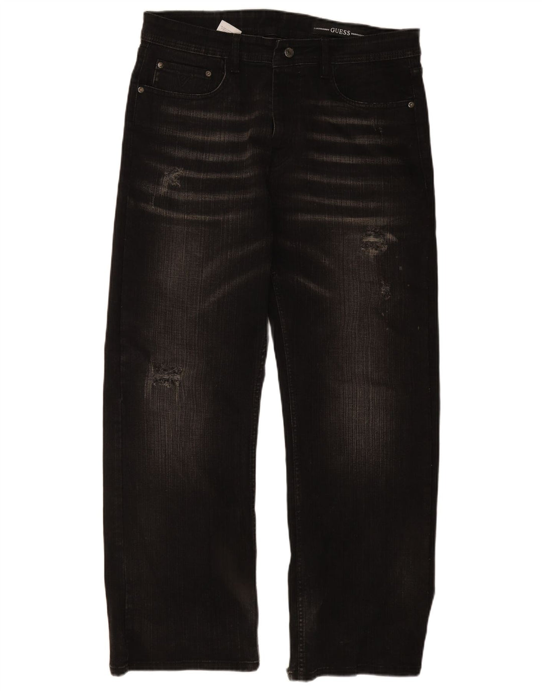 GUESS Jean droit homme W36 L30 coton noir