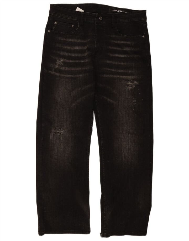 GUESS Jean droit homme W36 L30 coton noir