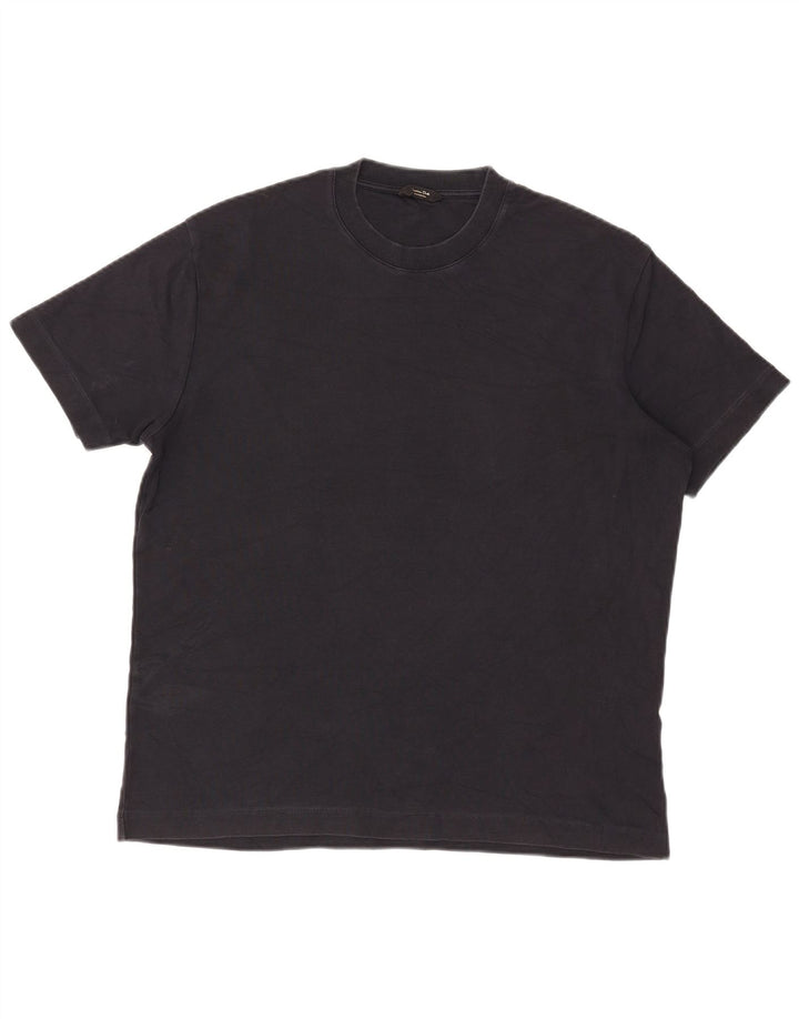 Massimo Dutti T-Shirt Homme Noir Moyen Coton