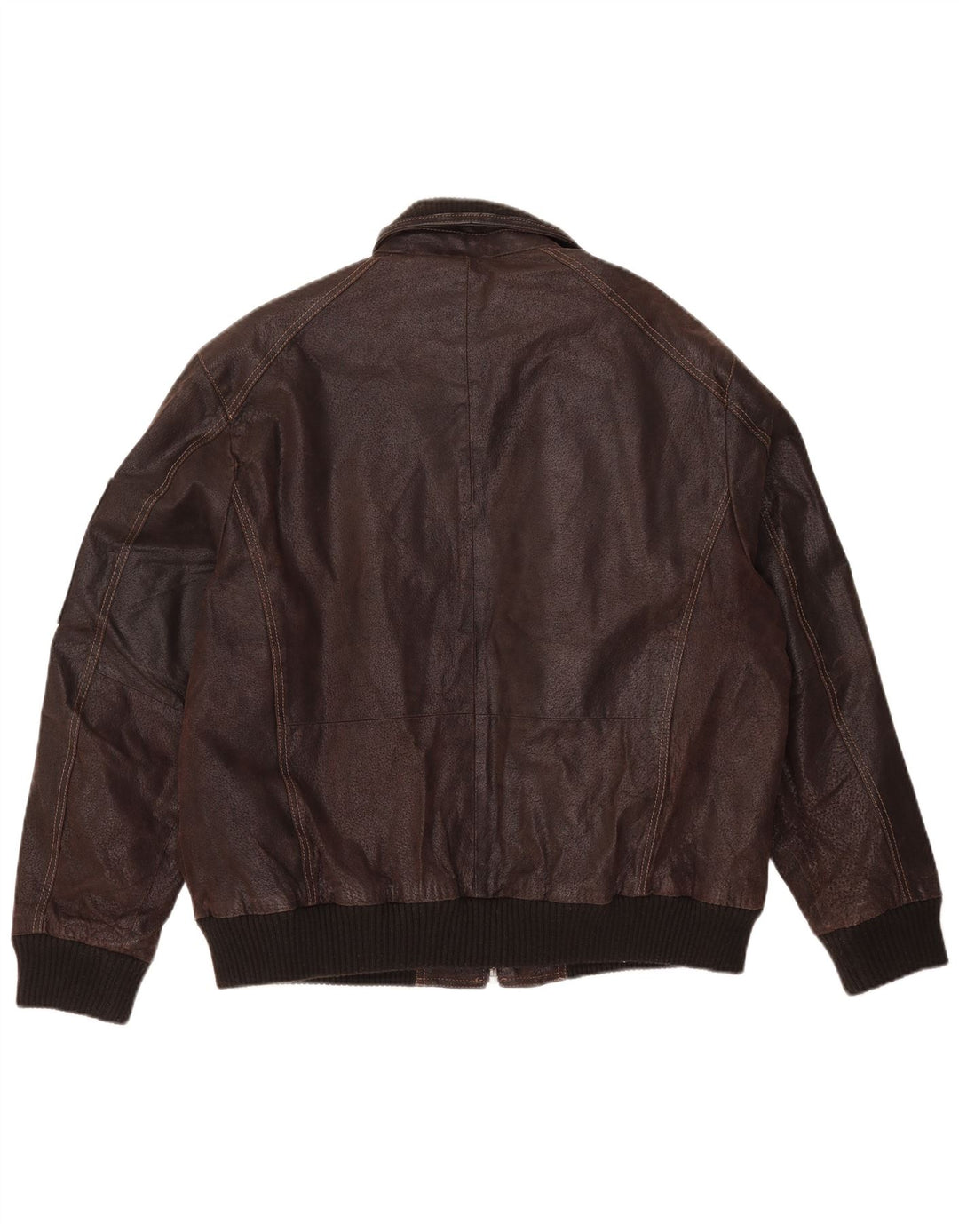 VINTAGE Veste en cuir homme IT 56 3XL Cuir marron