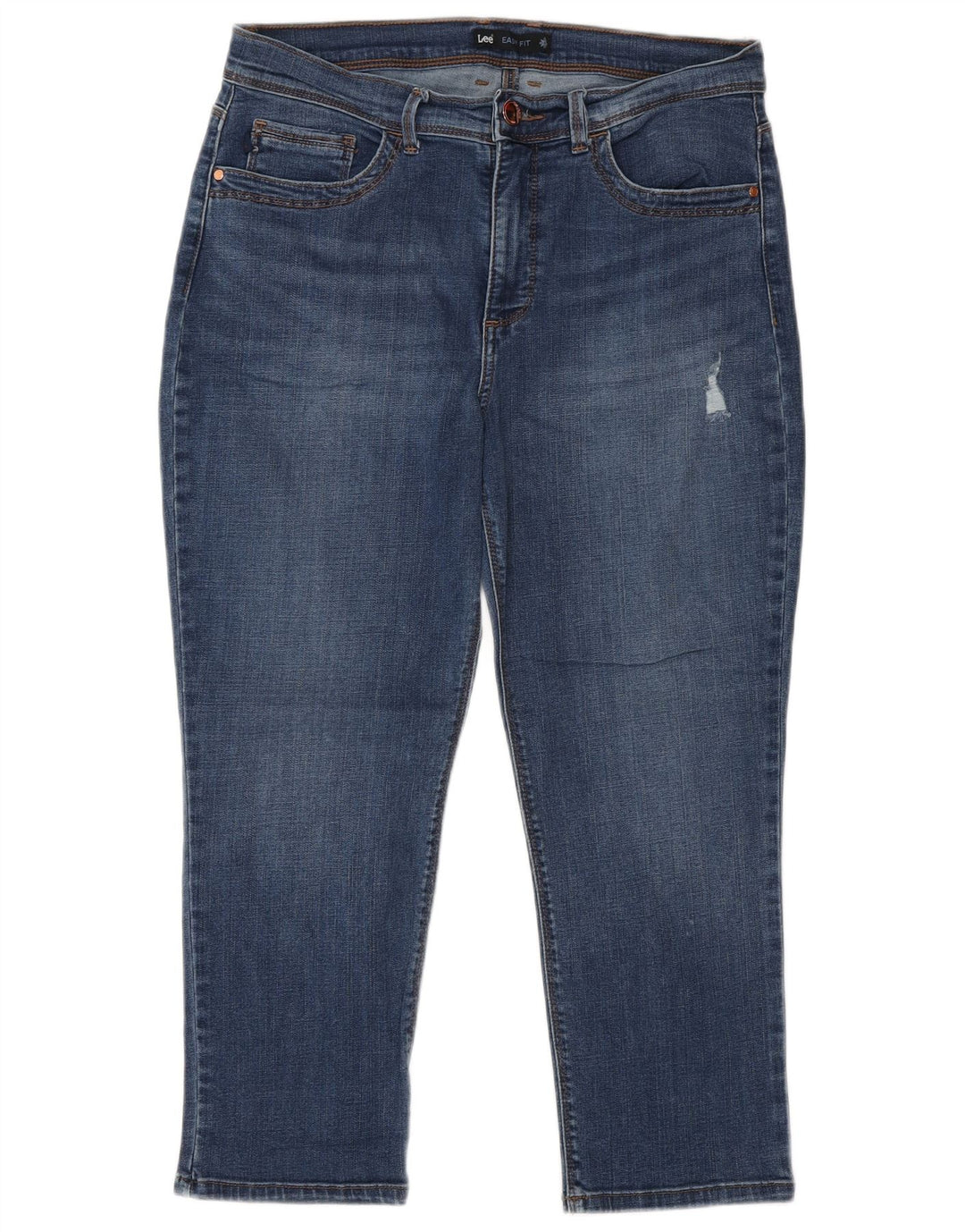 Lee Jeans Capri Femme US 10 Large W30 L23 Bleu Coton