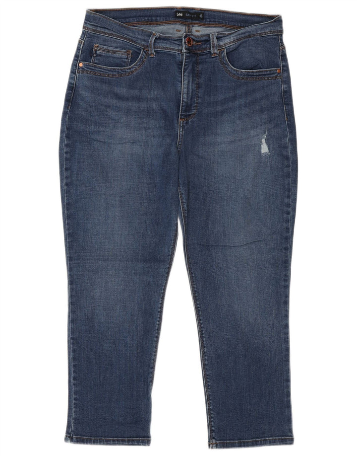 Lee Jeans Capri Femme US 10 Large W30 L23 Bleu Coton