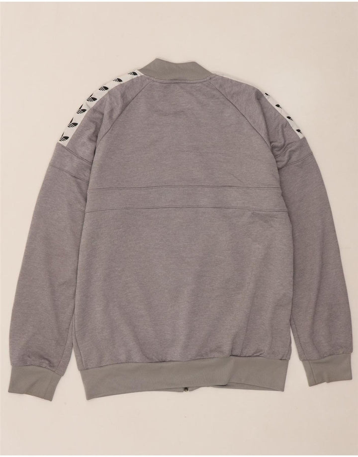 ADIDAS Veste de survêtement graphique pour hommes, grand, gris, color block, polyester