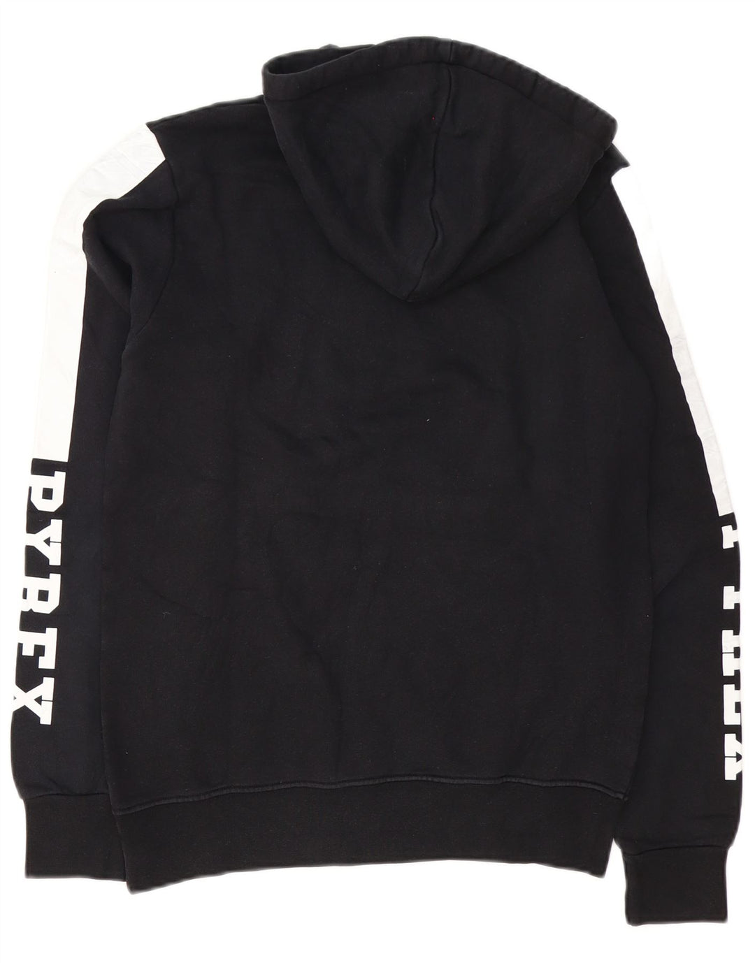 Pyrex Pull à capuche graphique pour homme Petit coton color block noir