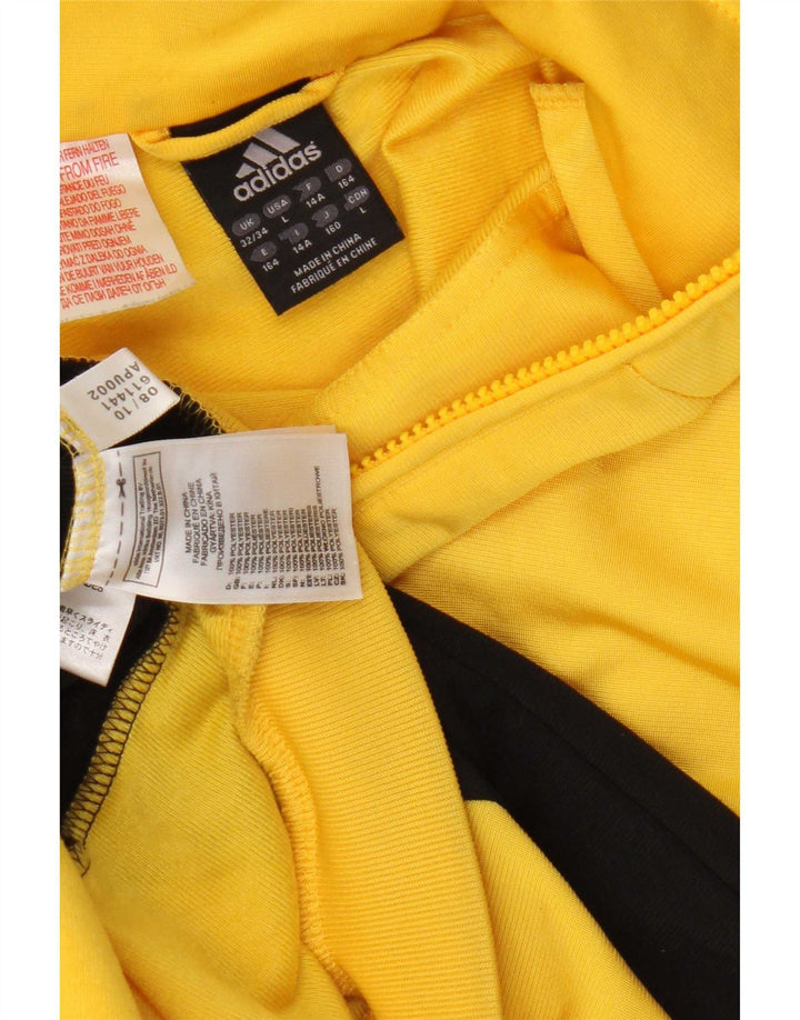 Adidas Veste de Survêtement Garçon 13-14 ans Jaune Colorblock Polyester