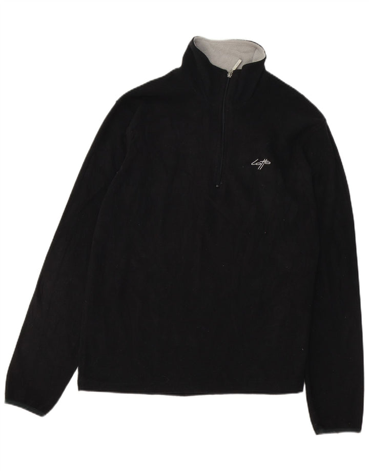 LOTTO Pull Polaire Col Zippé Homme XL Noir Polyester