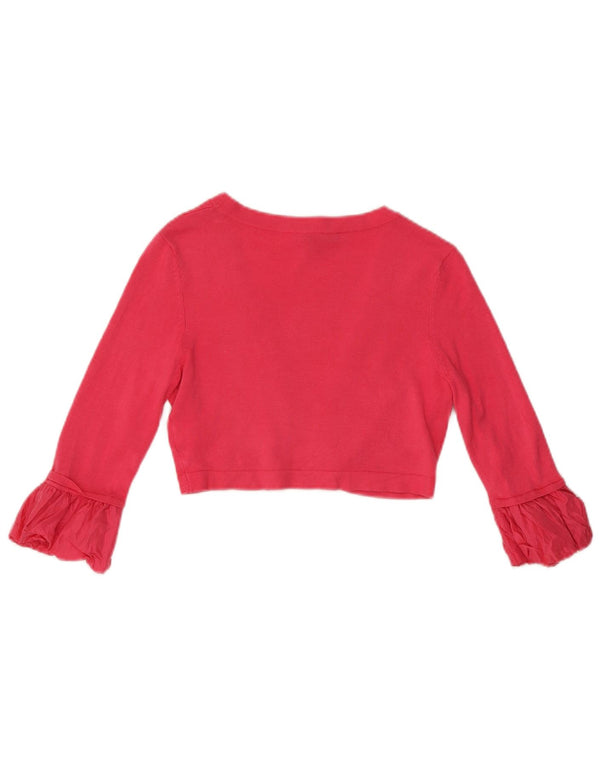 Coast Cardigan Boléro à Manches 3/4 pour Femme UK 12 Viscose Rose Moyen