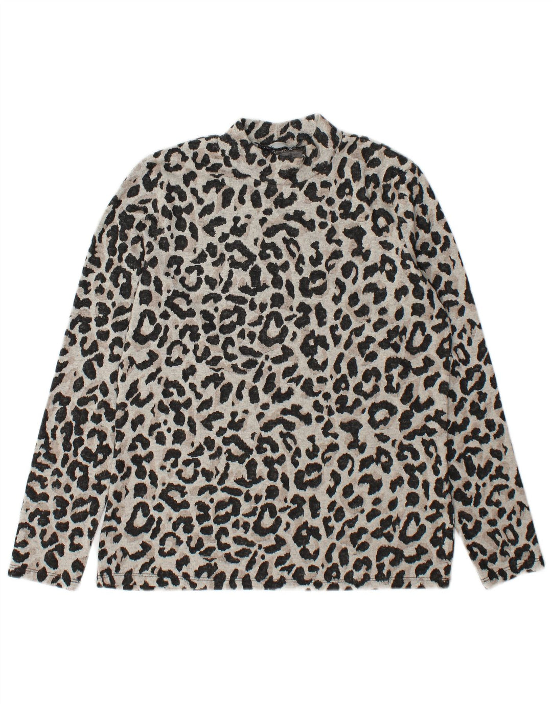 Oasis Haut Femme Manches Longues UK 44 Gris Moyen Imprimé Animal Polyester