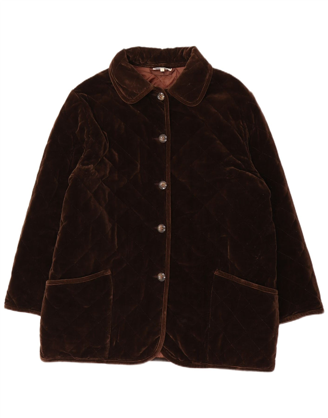 Luisa Spagnoli Veste matelassée surdimensionnée pour femme UK 16 Grand coton marron
