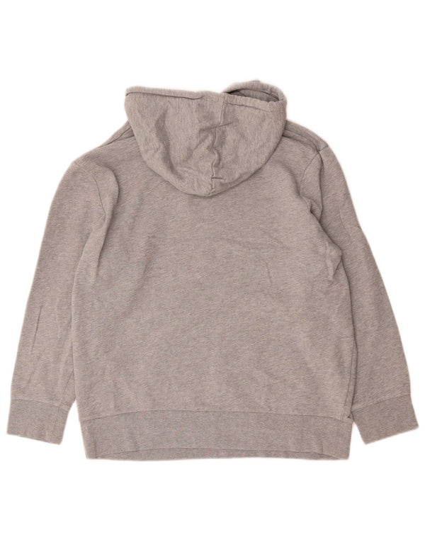 Levi's Pull à capuche graphique pour femme UK 16 Large Gris Moucheté Coton
