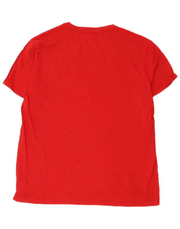 Polo Ralph Lauren T-Shirt Homme Haut Large Rouge Coton