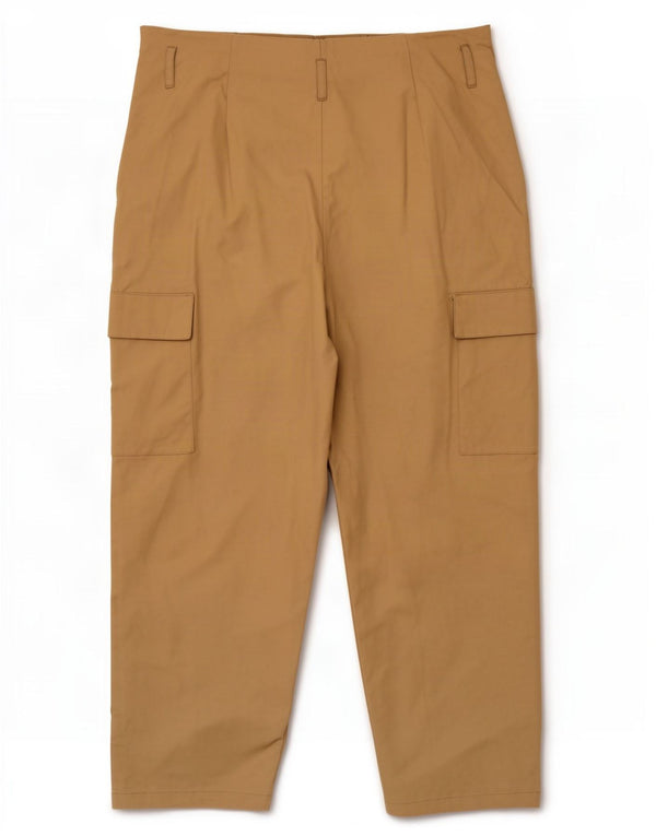 Pantalon cargo taille haute femme Zara XL W32 L26 coton beige