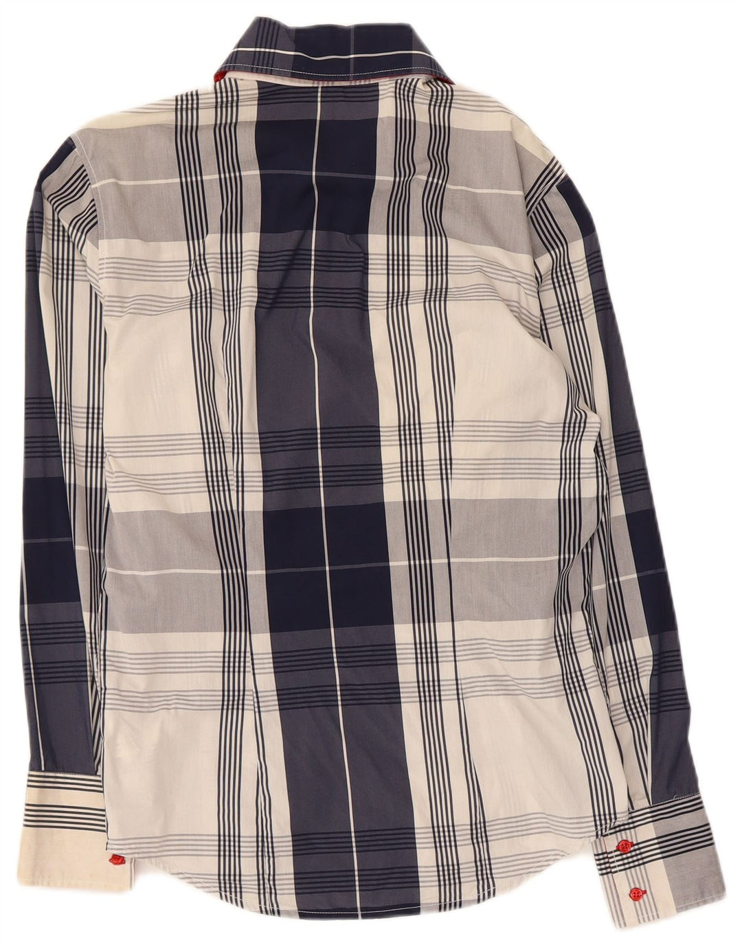 Naracamicie Chemise Homme XS Bleu Marine Plaid Coton