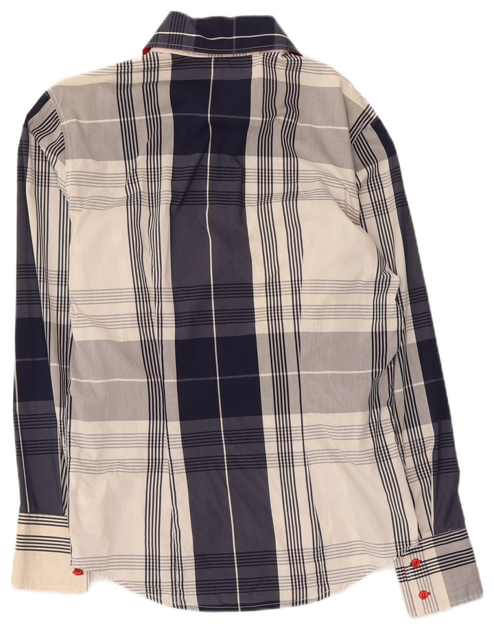 Naracamicie Chemise Homme XS Bleu Marine Plaid Coton