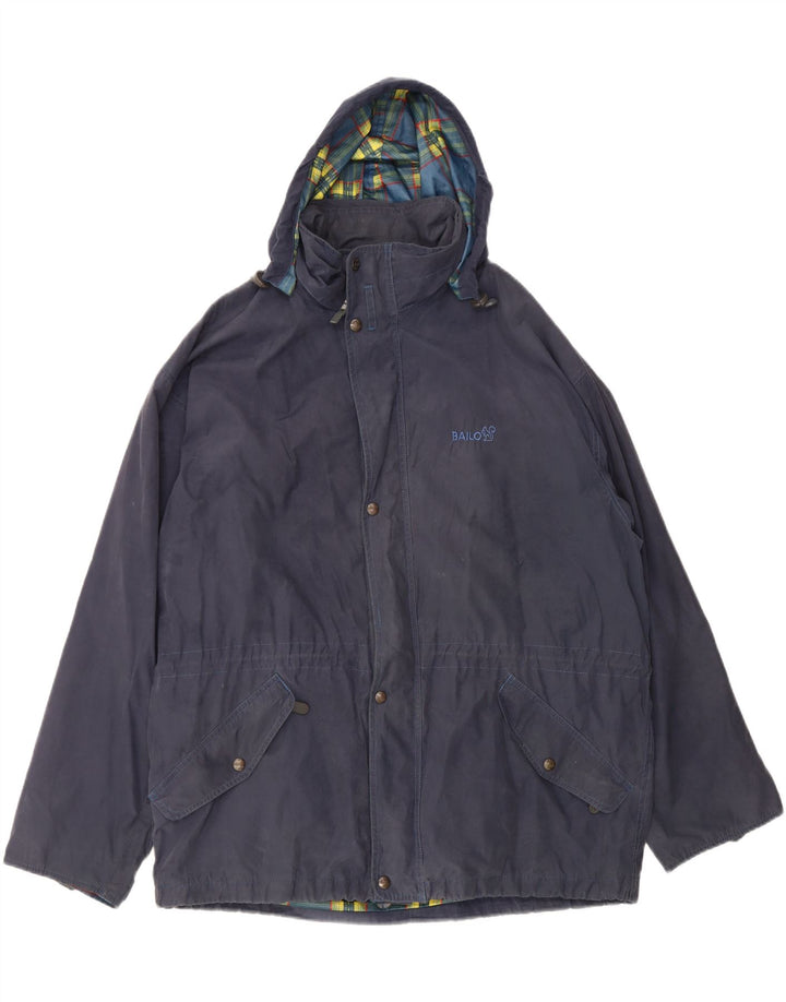 Bailo Veste coupe-vent à capuche pour homme IT 56 3XL Bleu marine