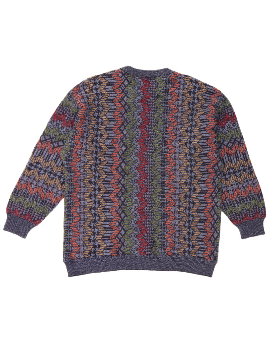 CASSAN Pull Col Bateau Homme IT 52 Grand Laine Chevron Bleu Marine