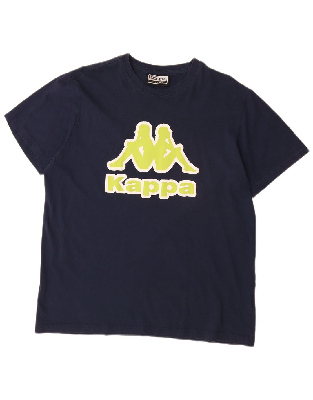 KAPPA T-Shirt Graphique Homme Haut Large Bleu Marine Coton