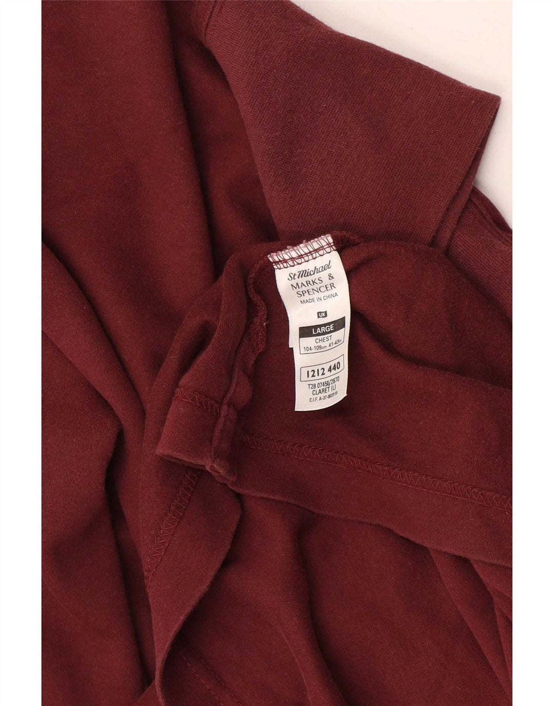 Marks & Spencer Haut surdimensionné à manches longues pour femme UK 16 Large Bordeaux