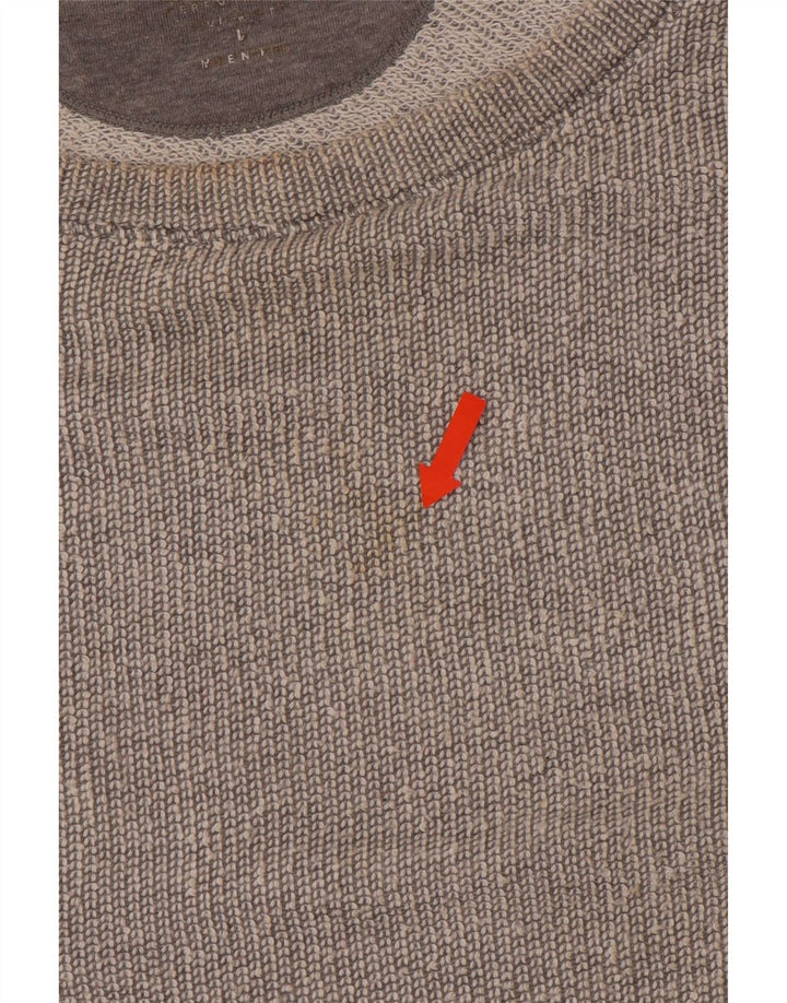 CALVIN KLEIN Haut Performance Femme Manches Longues UK 18 XL Gris Colorblock