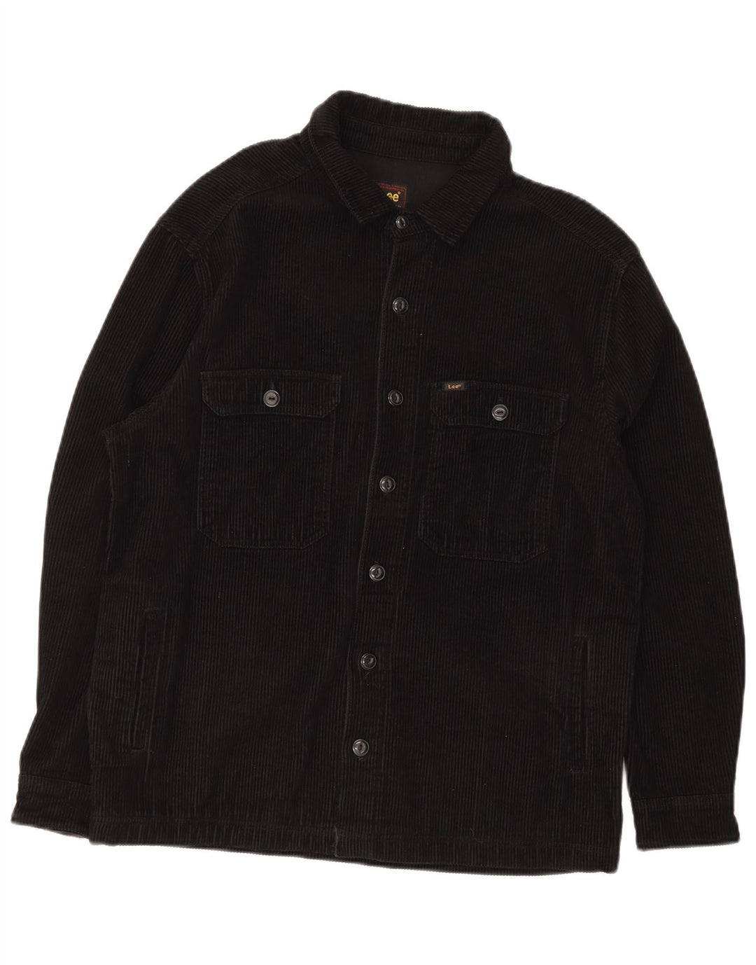 Lee Veste en velours côtelé pour homme UK 36 Petit coton noir