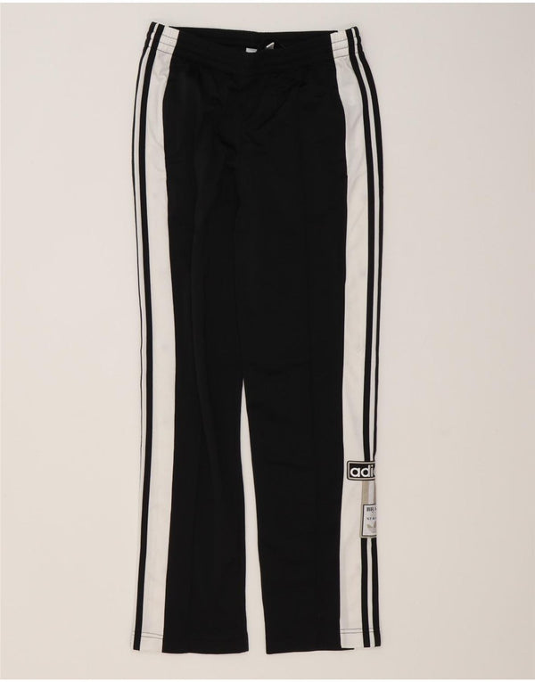 Adidas Pantalon de survêtement graphique pour femme UK 8 Small Noir Colourblock