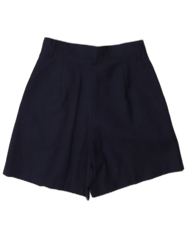 Benetton Short décontracté taille haute pour femme IT 40 Small W26 Bleu marine