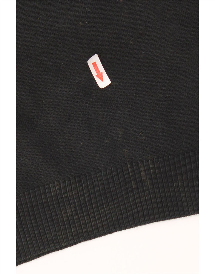 Zara Pull col V pour femme UK 14 Large Noir