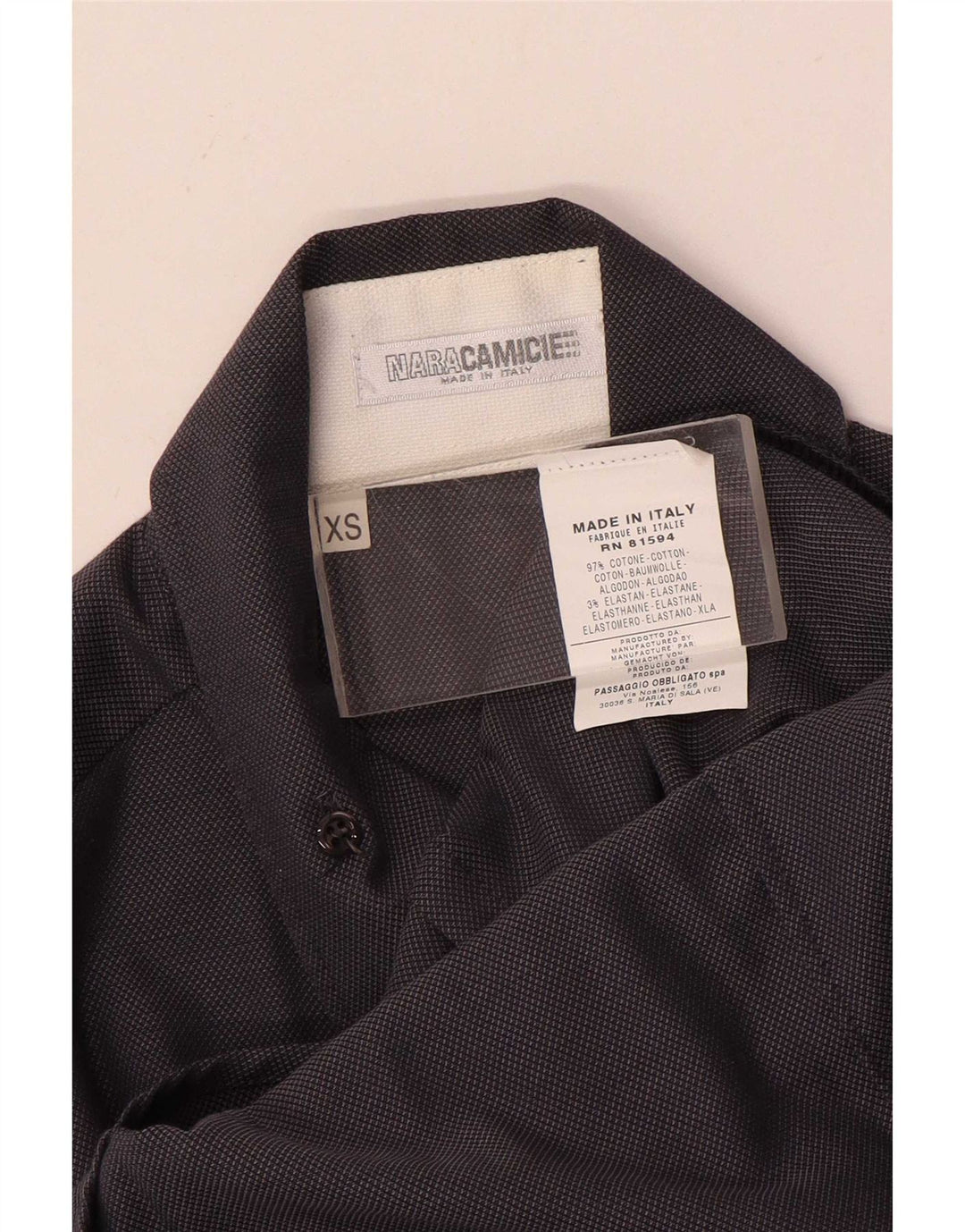 Naracamicie Chemise Homme XS Bleu Marine Coton