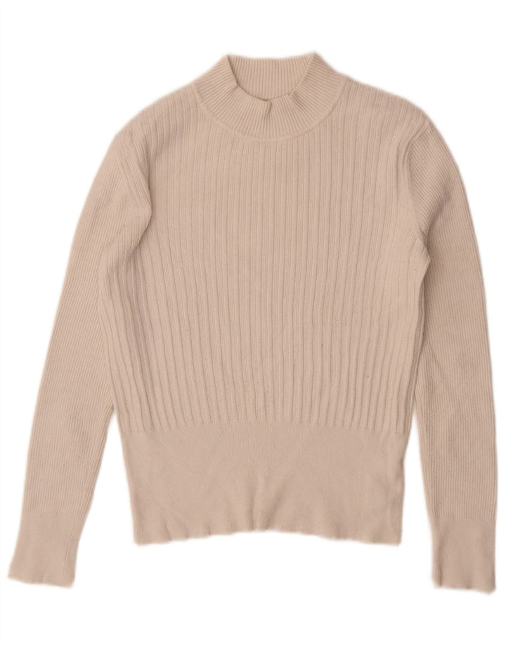 Marks & Spencer Pull court à col roulé pour femme UK 12 Blanc moyen