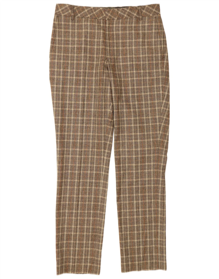 Ted Baker Pantalon décontracté coupe slim pour homme W30 L32 en laine à carreaux marron