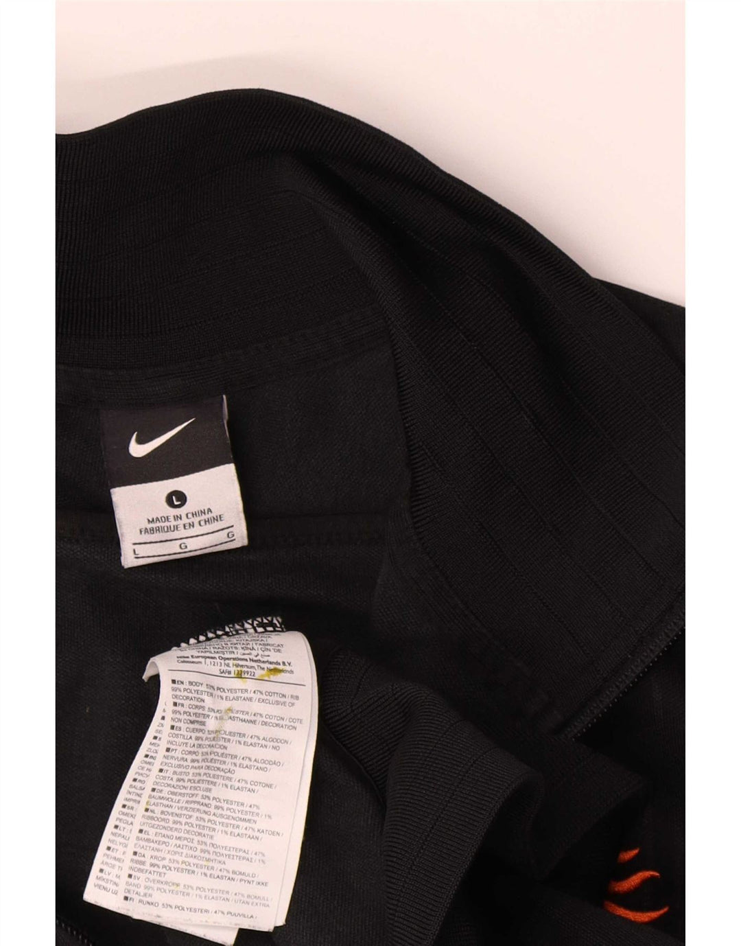 Nike Veste de survêtement graphique KNVB pour homme en polyester à fines rayures noires