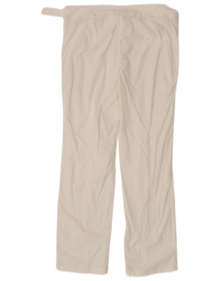 Sergio Tacchini Pantalon Chino Droit Femme IT 44 Medium W30 L27 Blanc