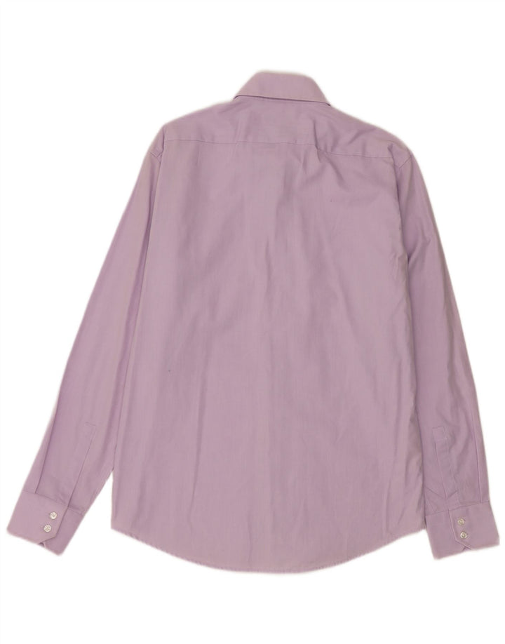 Hugo Boss Chemise coupe régulière pour homme Taille 4015 3/4 Coton violet moyen