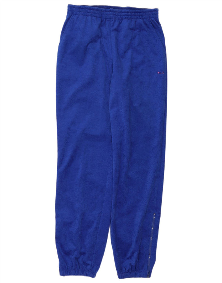 Fila Pantalon de survêtement en velours pour homme IT 48 Bleu moyen Polyester