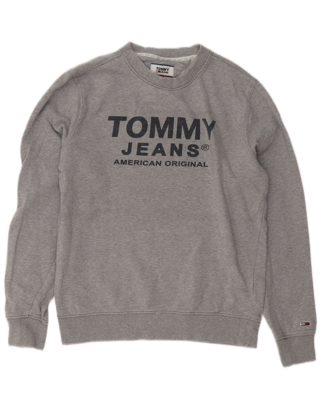 Tommy Hilfiger Sweat-shirt graphique pour homme en coton gris petit