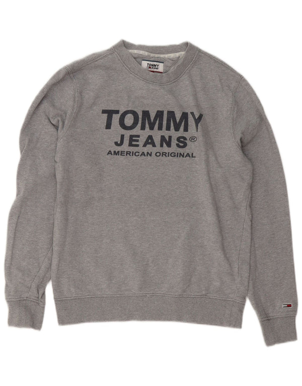 Tommy Hilfiger Sweat-shirt graphique pour homme en coton gris petit