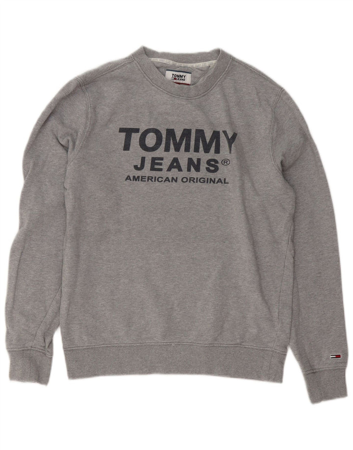 Tommy Hilfiger Sweat-shirt graphique pour homme en coton gris petit