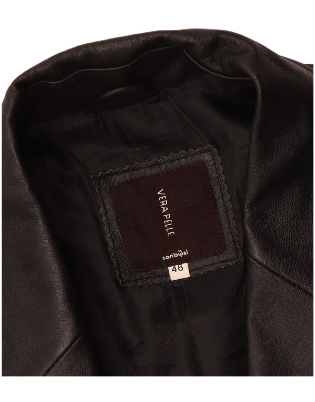 Conbipel Manteau en Cuir Homme IT 46 Petit Cuir Noir