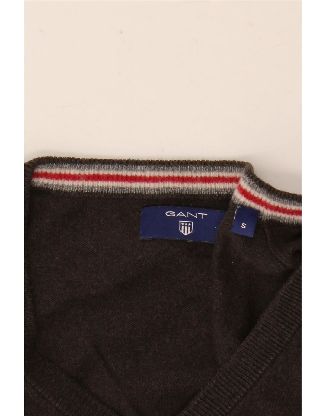 Gant Pull Col V Homme Petit Marron
